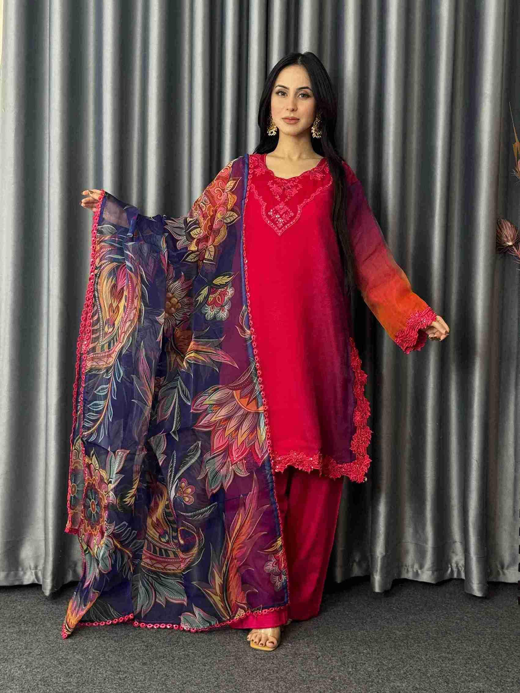 Nora | Stitched Organza Collection