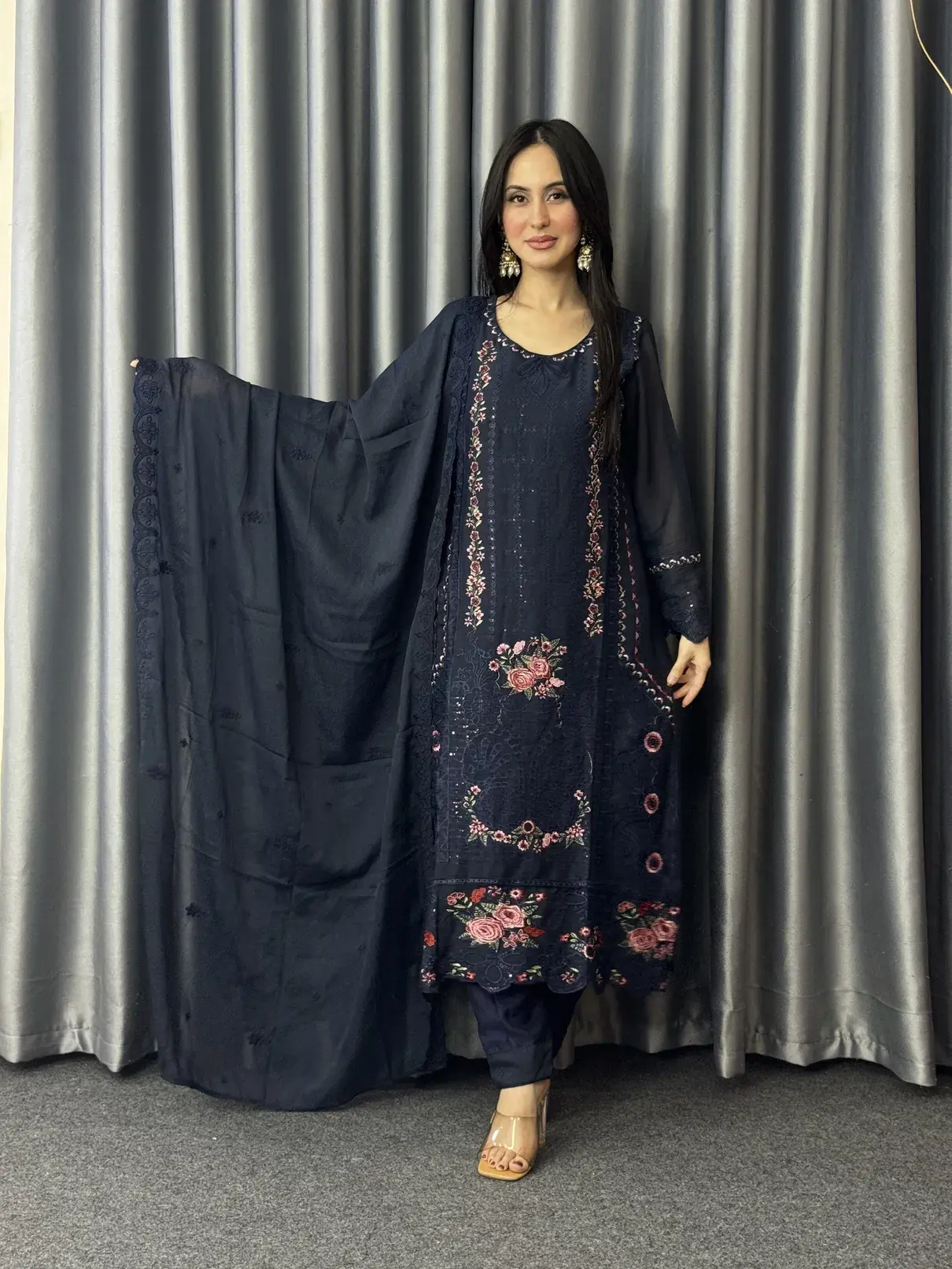 Velora 4 Pcs Unstitched Dress