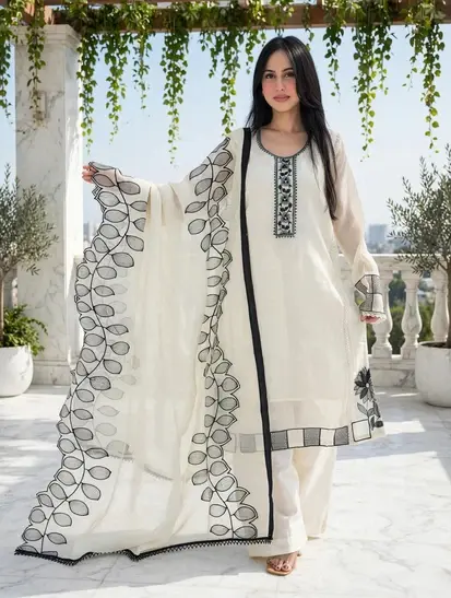 Zareen 4 Pcs Unstitched Dress